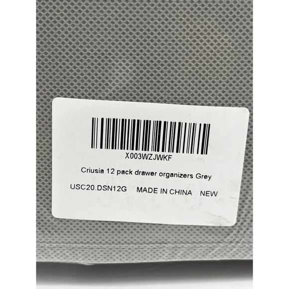 Criusia 12 Pack Drawer Organizers Grey For Closet Storage & Organization 86k - Picture 2 of 4